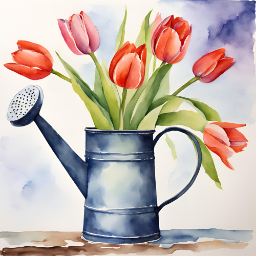 Paint Watercolor Spring Flowers