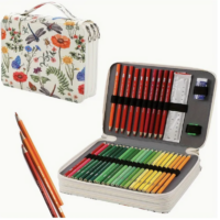 Large 120 Piece Floral Colored Pencil Set