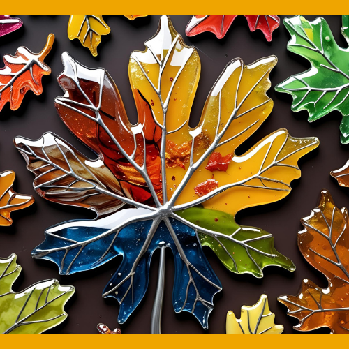 Fall Fused Glass Leaves